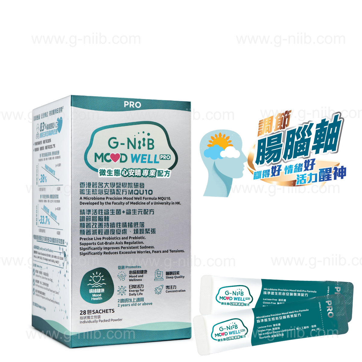 [員工優惠] G-NiiB 微生態心安晴專業配方 MQU10 (只適用於香港地區)